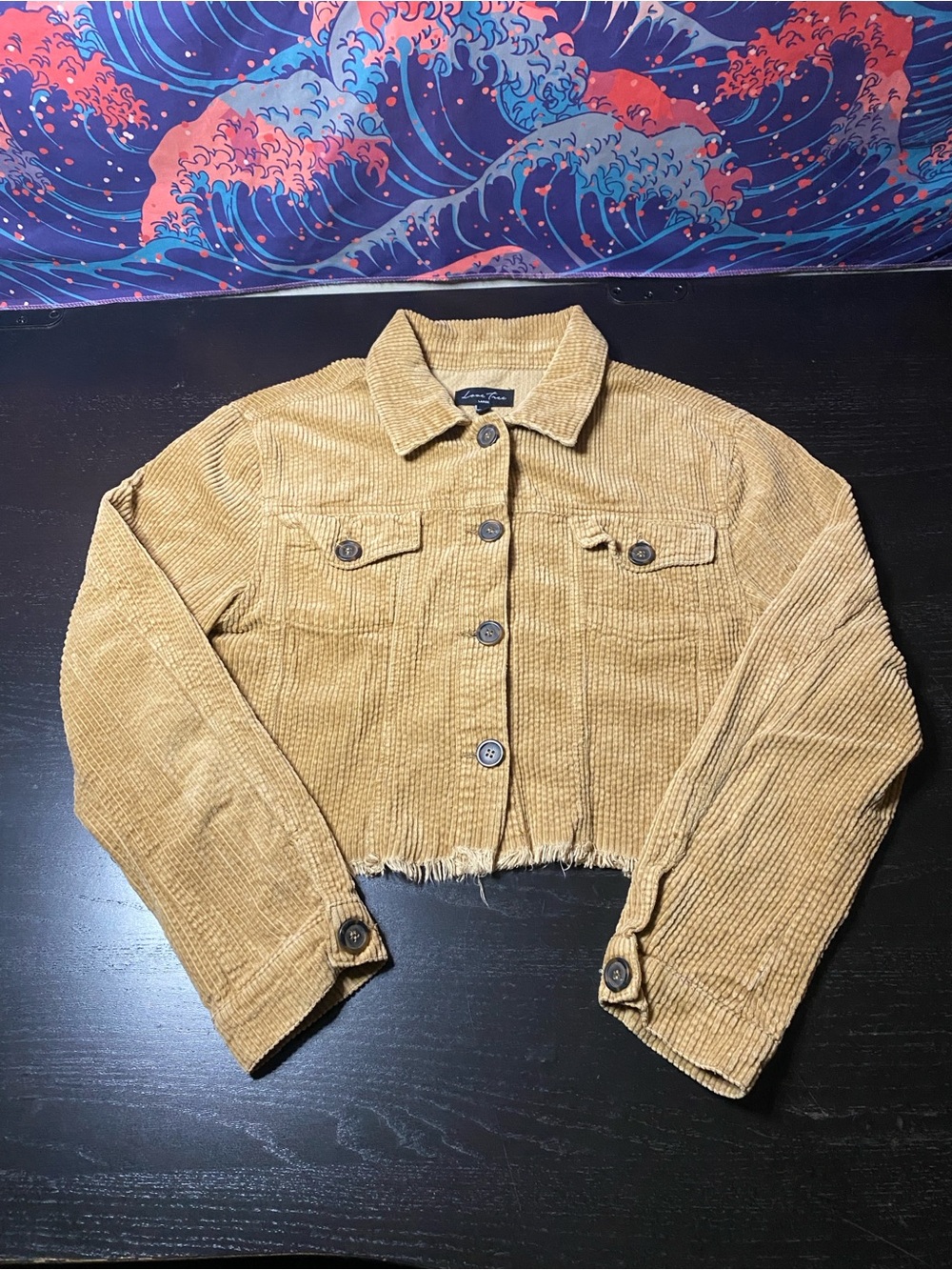 Love Tree Tan Corduroy Cropped Jacket